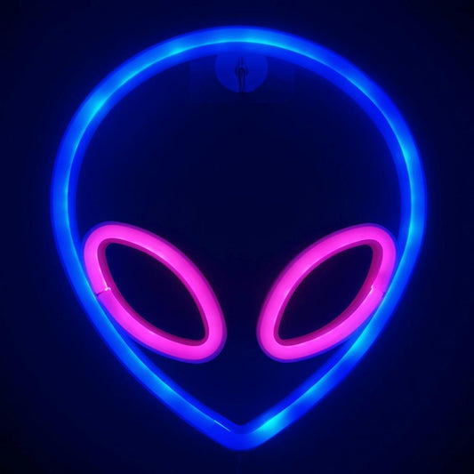 Purple Alien Neon Sign
