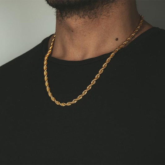 Gold Stainless Steel Rope Chain