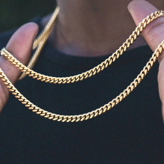 Gold Stainless Steel Cuban Chain