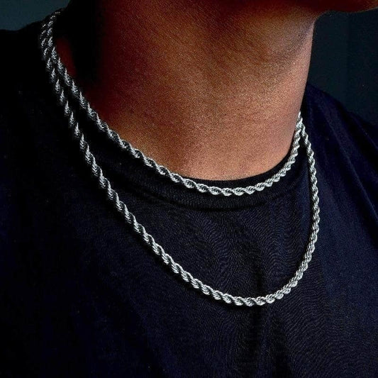 Silver Stainless Steel Rope Chain